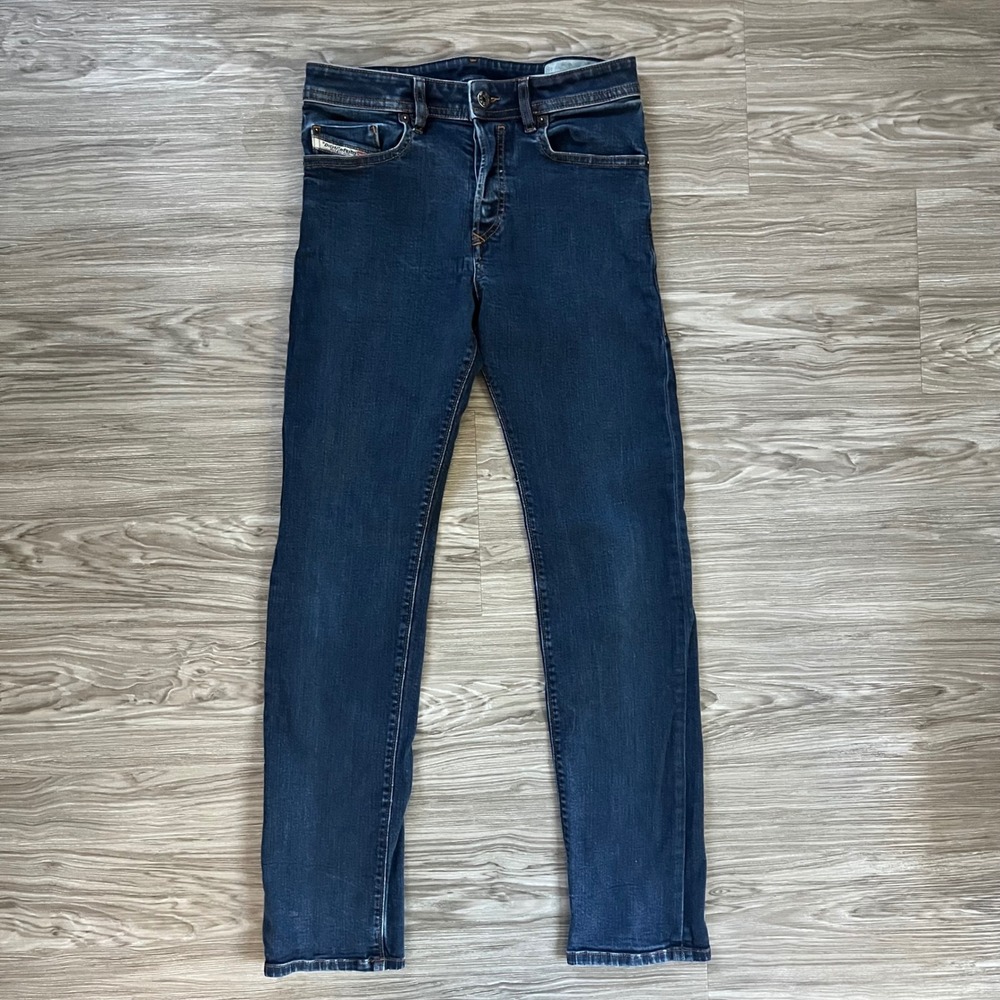 Diesel Buster Regular Slim Tapered Jeans Dark Wash Blue Denim Size 28